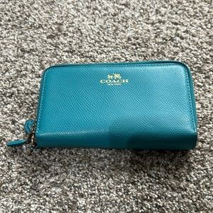 Coach teal wallet